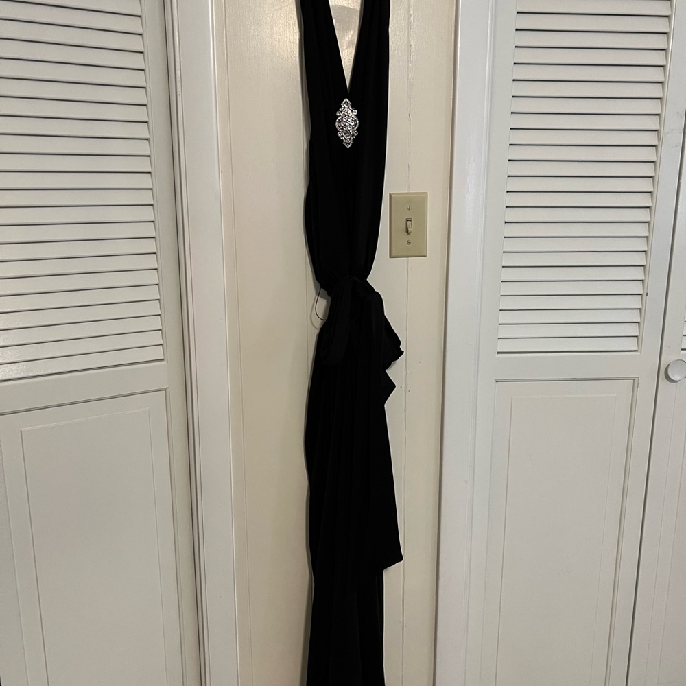 Guess Marciano black halter backless jumpsuit